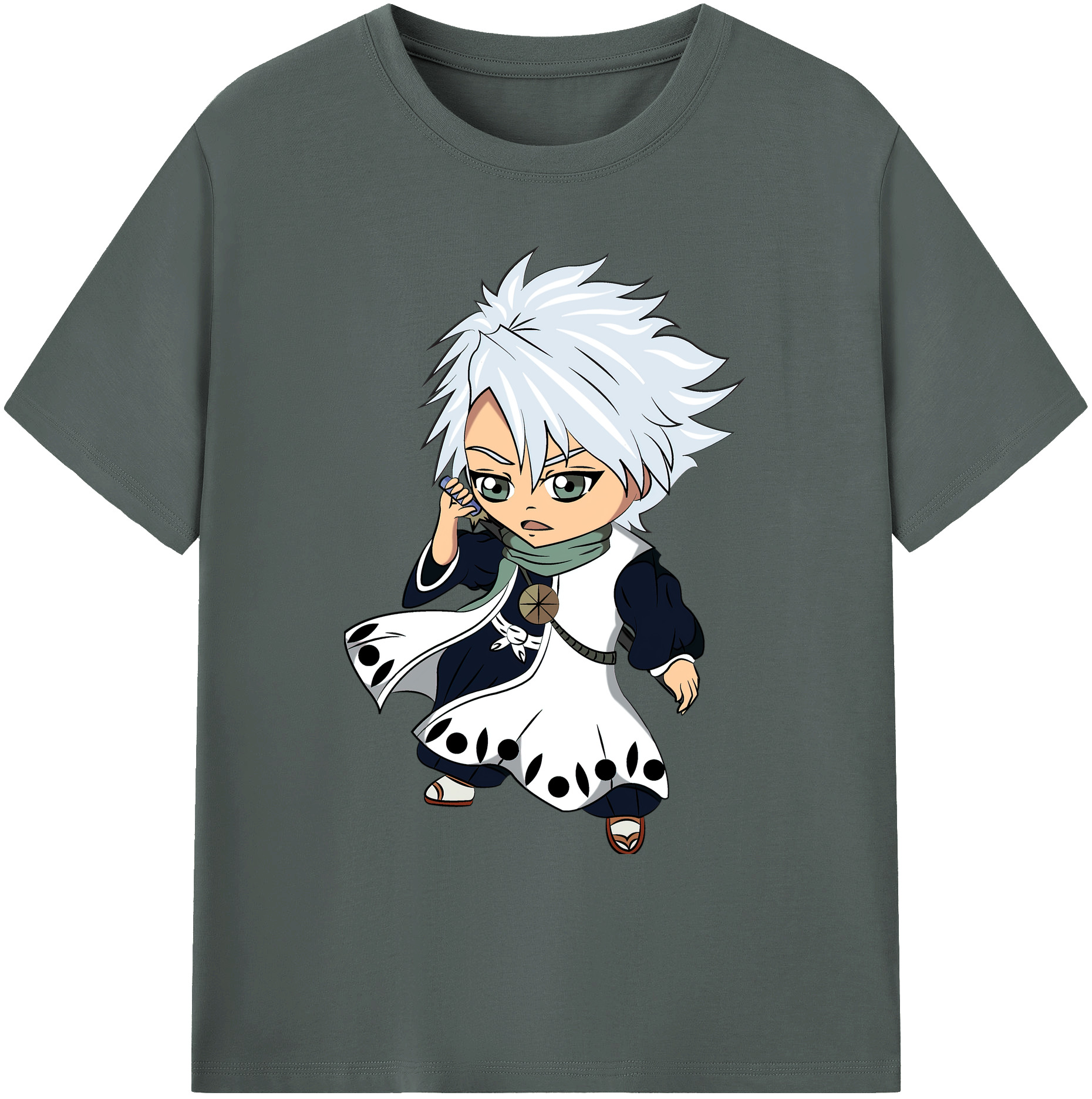（画像用） ブリーチ 日番谷冬獅郎（ひつがや とうしろう） BLEACH Hitsugaya Toushirou 綿100％ メンズ半袖Tシャツ｜肌触りやわらか＆通気性